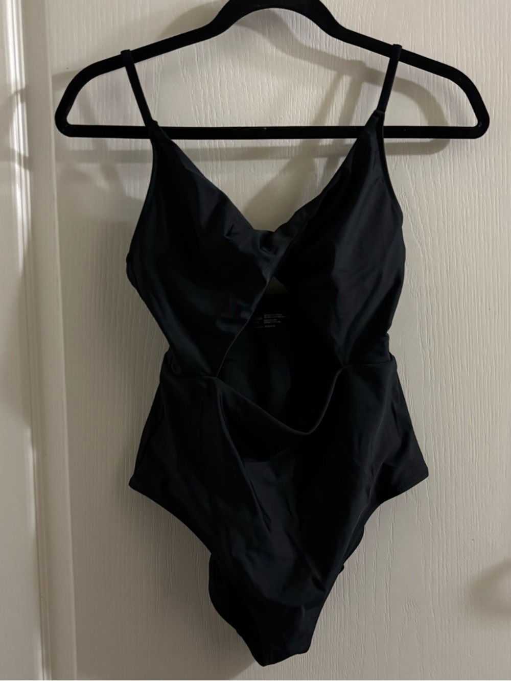 aerie Black One-Piece Swimsuit with Twist Front